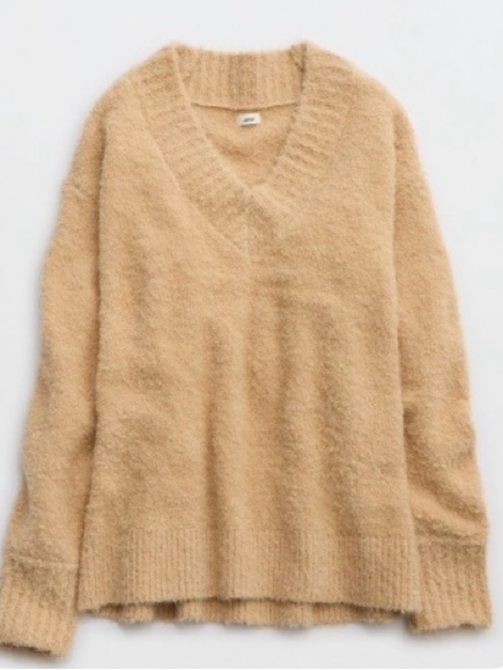 NWT Aerie Teddy Boucle Sweater Koko Brown